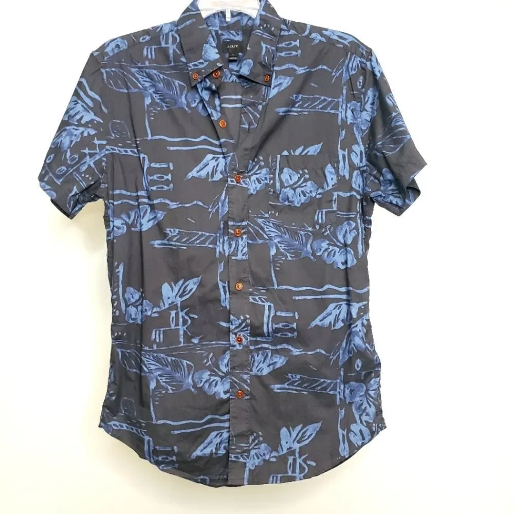 J. Crew Secret Wash Batik Button Up Size Small